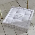 Coussin de sol - today - charme - slub x chambray x broderie constance - 40 x 40 x 10 cm Coussin de sol - today - charme - slub x chambray x broderie constance - 40 x 40 x 10 cm