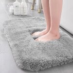 Coussin tapis de bain antidérapant tapis de sol en microfibre ultra doux et lavable pour salle de bain ... Coussin tapis de bain antidérapant tapis de sol en microfibre ultra doux et lavable pour salle de bain ...