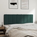Coussin de tte de lit - salutuya - 160 cm - velours vert fonc - mousse - design classique