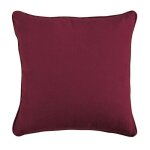 Coussin en su�dine rouge bourgogne 40x40