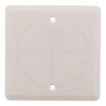 Plaque carr�e blanche - no name - 85x85mm - �paisseur 8mm - pour bo�te dencastrement