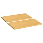 Couvercle de cuisini�re - vidaxl - 50x28 cm - 2 pcs - bambou - antid�rapant pvc
