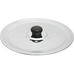 Couvercle de cuisson en inox universel 22 / 24 / 26cm argent