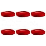 Couvercles pour pots yaourt rouge multi dlices moulinex - lot de 6
