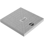 Couvercle de regard en polypropyl�ne - 20x20 cm - gris - classe a15 - r�sistant aux chocs - installation ...
