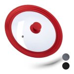 Relaxdays couvercle casseroles en verre rebord dgrad en silicone casseroles et poles 26 - 30 cm hxd5x315cmr ...