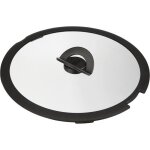 Couvercle en verre - lagostina - ingenio - 28 cm - noir / transparent - compatible induction Couvercle en verre - lagostina - ingenio - 28 cm - noir / transparent - compatible induction