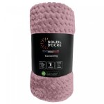 Couverture 220x240 cm cocooning vieux rose par soleil docre