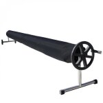 Couverture bche de protection pour enrouleur de piscine - 3. 80 m - noir - linxor