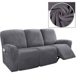 Couverture de canap� 8 - pi�ces velours �tendue housse de fauteuil relax 3 places inclinable housse de ...
