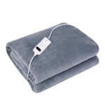 Couverture chauffante 150x80cm flanelle avec 2 niveaux de chauffage protection contre la surchauffe chauffage ...