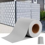 Couverture de clôture en pvc - liliin - 19cm x 35m - gris - protection visuelle jardin balcon Couverture de clôture en pvc - liliin - 19cm x 35m - gris - protection visuelle jardin balcon