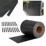 Couverture de cl�ture en pvc liliin 19cm x 35m - protection visuelle jardin balcon - anthracite