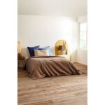 Couverture en courtelle sarenne toison dor - sarenne havane crme - 180 x 240 cm