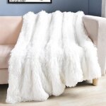Couverture couvre lit 160 * 200 cm polaire super doux cheveux duveteux chaude longs de canap lit tapis ...