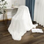 Couverture couvre lit 230 * 200 cm polaire super doux cheveux duveteux chaude longs de canap lit tapis ...