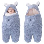 Couverture demmaillotage pour bb unisexe - amoune - gigoteuse hiver epaisse  jambes spares - bleu ...