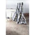 Couverture - ourson - 240 x 260 cm - laine vierge - gris u35 / ecru - naturelle et rsistante