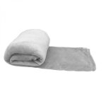 Couverture plaid polaire 150 x 200 cm en flanelle ultra doux - gris - vivezen