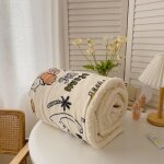 Couverture polaire 100x150 cm plaid blanc dinosaure couvre lit flanelle chaud jet canap couvre lit ...