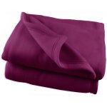 Couverture polaire 220 x 240 cm prune Couverture polaire 220 x 240 cm prune