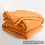 Couverture polaire 220x240 cm isba miel 100% polyester 320g / m2 non - feu