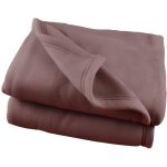 Couverture polaire 240 x 260 cm chocolat grande largeur