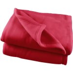 Couverture polaire 240 x 260 cm fraise grande largeur