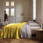 Couverture polaire 240x260 cm 100% polyester 350g / m2 teddy jaune pollen Couverture polaire 240x260 cm 100% polyester 350g / m2 teddy jaune pollen