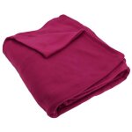 Couverture polaire 240x260 cm isba violet prune 100% polyester 320g / m2 non - feu Couverture polaire 240x260 cm isba violet prune 100% polyester 320g / m2 non - feu