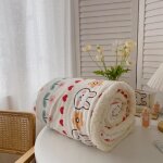 Couverture polaire blanche 100x150 cm plaid bb lapin couvre lit flanelle chaud jet canap couvre lit ...
