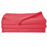 Couverture polaire toison dor - poleco - 180 x 220 cm - coloris fraise
