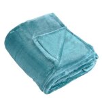 Couverture polaire unie pilonga bleu ciel 220x240 cm Couverture polaire unie pilonga bleu ciel 220x240 cm