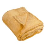 Couverture polaire unie pilonga jaune moutarde 220x240 cm Couverture polaire unie pilonga jaune moutarde 220x240 cm
