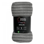 Couvre lit flanelle et velours 220x240 cm himalaya gris par soleil docre