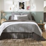 Couvre - lit gaze de coton imprim� vichy 90x200 cm noir - terre de nuit