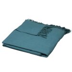 Couvre - lit jeté de lit en coton coloris bleu canard - longueur 250 x profondeur 230 x hauteur 01 cm ... Couvre - lit jeté de lit en coton coloris bleu canard - longueur 250 x profondeur 230 x hauteur 01 cm ...