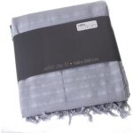 Couvre - lit jeté de lit en coton coloris gris clair 160 x 220 cm Couvre - lit jeté de lit en coton coloris gris clair 160 x 220 cm