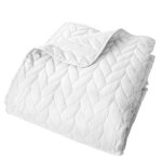 Couvre lit en microfibre dessin par ultrason blanc 240x220 cm