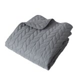 Couvre lit en microfibre dessin par ultrason gris clair 240x220 cm