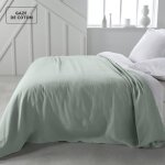 Couvre lit - today - essential - 100% coton - 220 x 240 cm - vert celadon