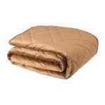 Couvre lit en velours matelass - 220 x 225 cm - camel - prilio