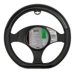 Couvre - volant - le mans pilot - noir - 35 / 37 cm - skeentex - inserts en carbone mat