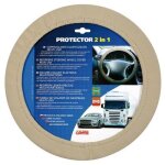 Couvre volant - multi - fonction - beige - �lastique - pour voiture