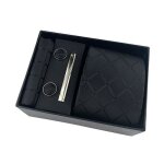 Cravate homme carreau noir - insfity - coffret cadeau 4 pcs - polyester - accessoires de fete de mariage ...