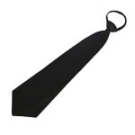 Cravate noire satin reglable - 100% polyester