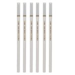 Crayons à charbon blanc - qiilu - ensemble de 6 - non toxique - pour papier foncé - mixte Crayons à charbon blanc - qiilu - ensemble de 6 - non toxique - pour papier foncé - mixte