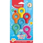 Crayons de cire - maped - lot de 6 baby crayons cire colorpeps - ergonomie et scurit pour les petits ...