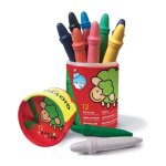 Crayons de couleur - cire - d�s 2 ans - pot de 12 couleurs - giotto