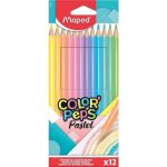 Crayon de couleur - maped - color peps pastel - Étui de 12 - mine douce - tige triangulaire Crayon de couleur - maped - color peps pastel - Étui de 12 - mine douce - tige triangulaire
